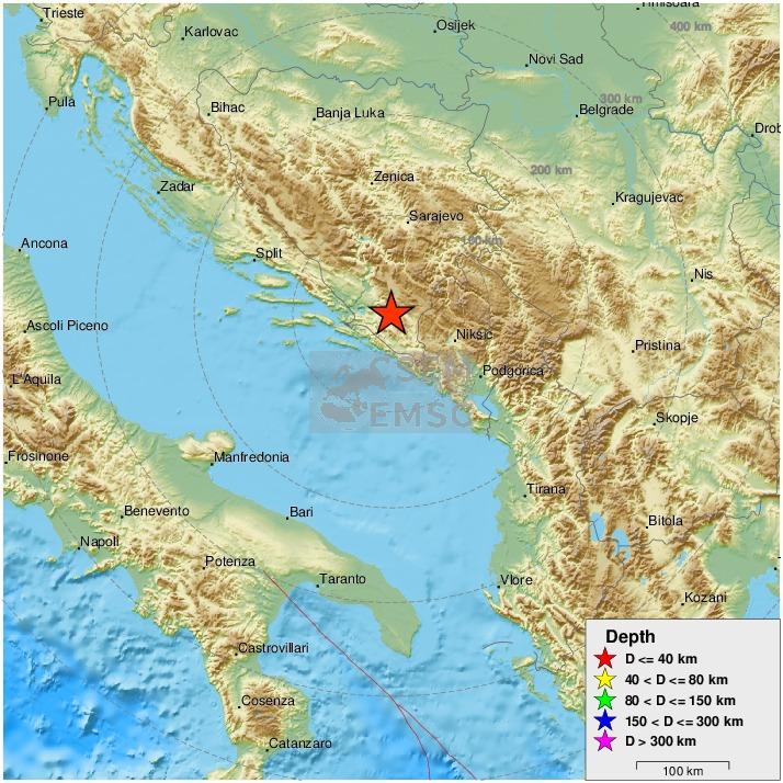 Zemljotres magnitude 2,6 po Rihteru pogodio BiH