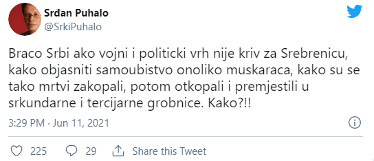 Objava na Twitteru - Avaz