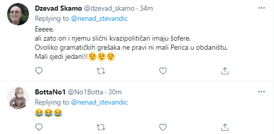 Komentar na objavu Nenada Stevandića - Avaz