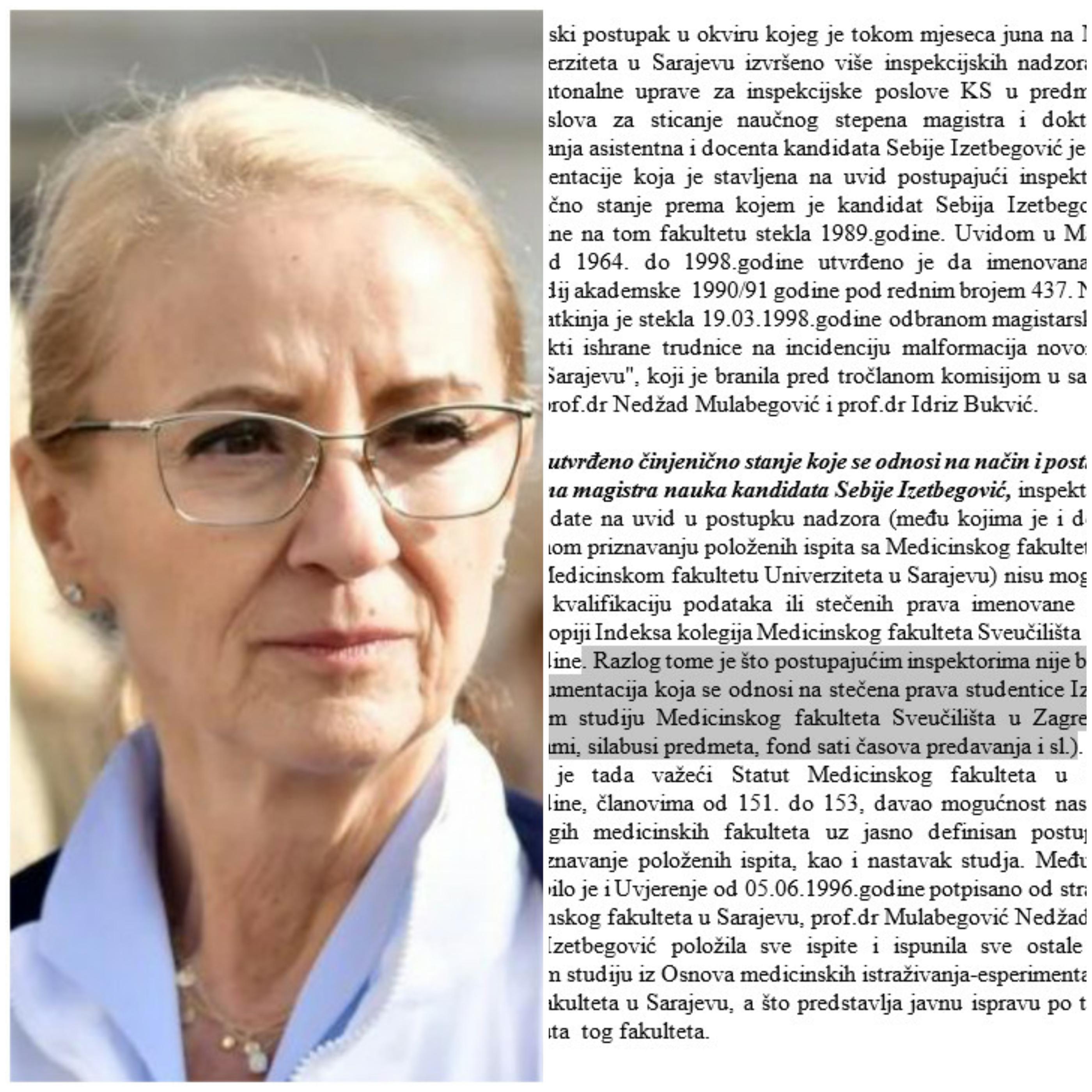 Sebija Izetbegović: Šta je utvrdila inspekcija - Avaz