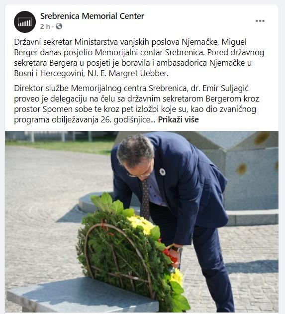 Odao počast žrtvama genocida - Avaz