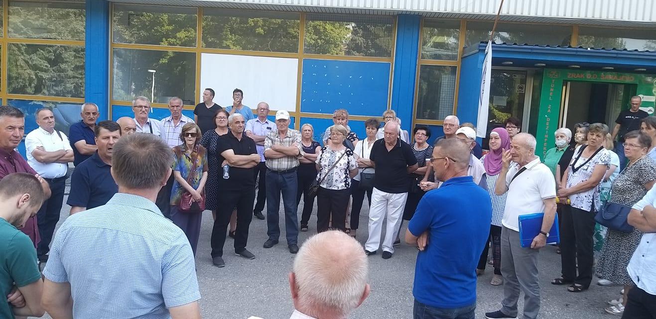 Radnici "Zraka" u srijedu dolaze pred zgradu Vlade FBiH