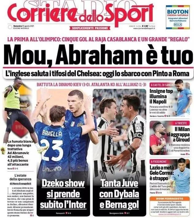 Naslovnica Corriere dello Sporta - Avaz