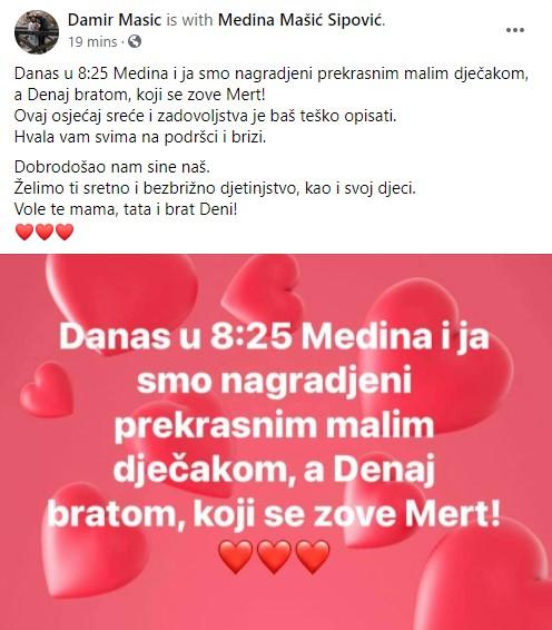 Mašić po drugi put postao otac - Avaz