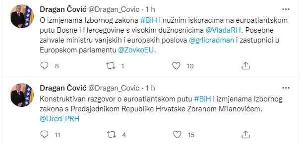 Objava na Twitteru - Avaz