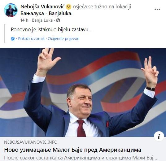 Vukanović o Dodiku - Avaz