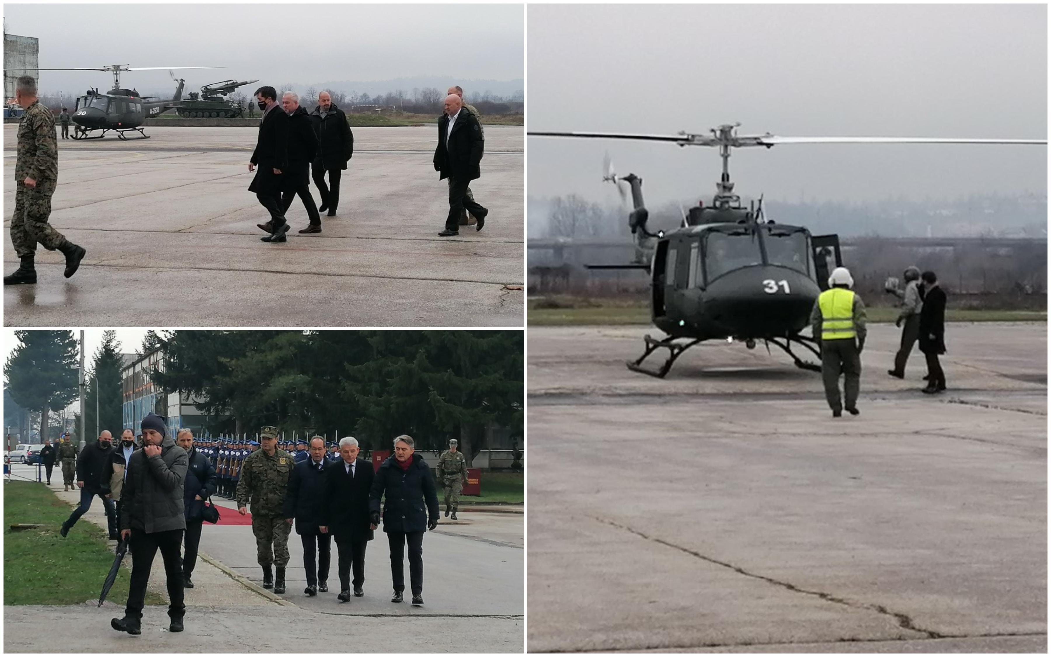 Nelson i Podžić sletjeli novim helikopterima u bazu u Rajlovcu