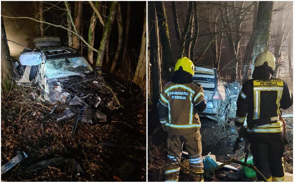 Jučerašnji datum može označiti kao novi rođendan: U Petrinji potpuno smrskan automobil, vozač gotovo nepovrijeđen