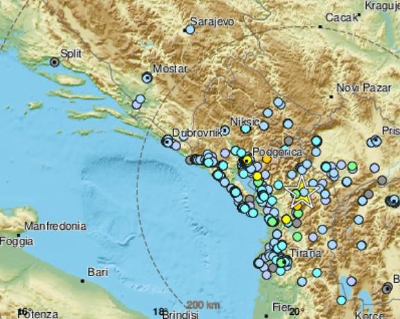 Zemljotresi u Albaniji i na Kosovu, potres se osjetio i u Crnoj Gori