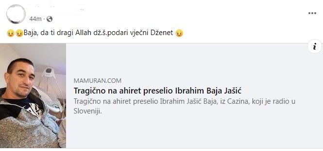 Prijatelji i poznanici se opraštaju od Ibrahima na Facebooku - Avaz