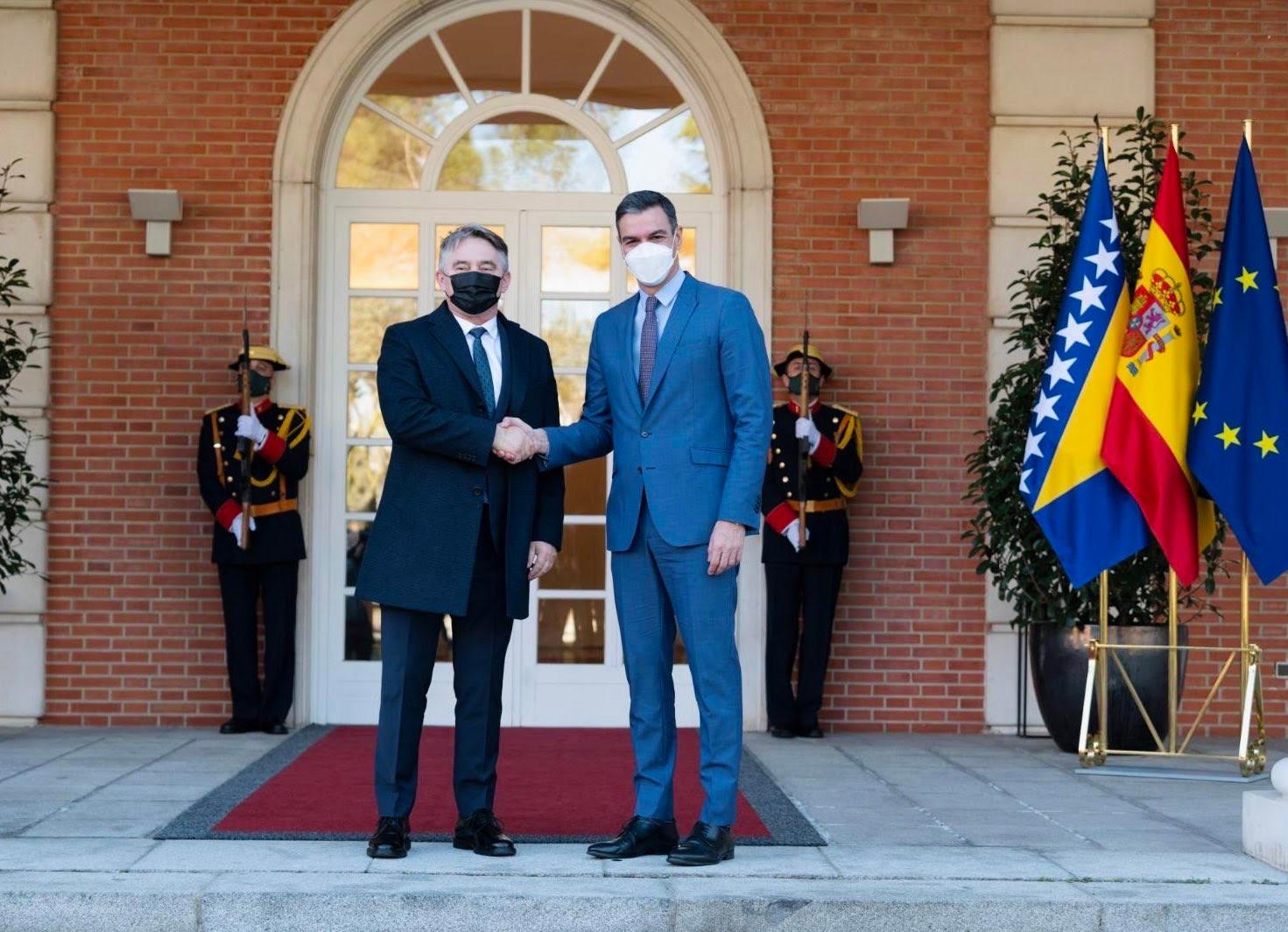 Komšić sa Sančezom: Španija će pomoći BiH na putu u EU i NATO