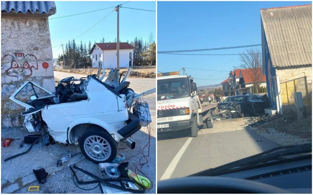 Stravične fotografije s lica mjesta: Dvoje poginulih u direktnom sudaru kod Tomislavgrada