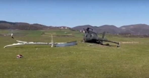 Objavljen video prevrnutog helikoptera Oružanih snaga BiH