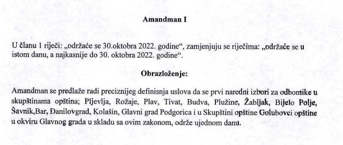 Amandman i obrazloženje istog - Avaz