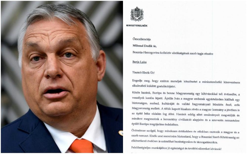 Orban odgovorio na Dodikovo pismo: Radit ćemo u interesu obnove Evrope utemeljene na hrišćanskoj civilizaciji