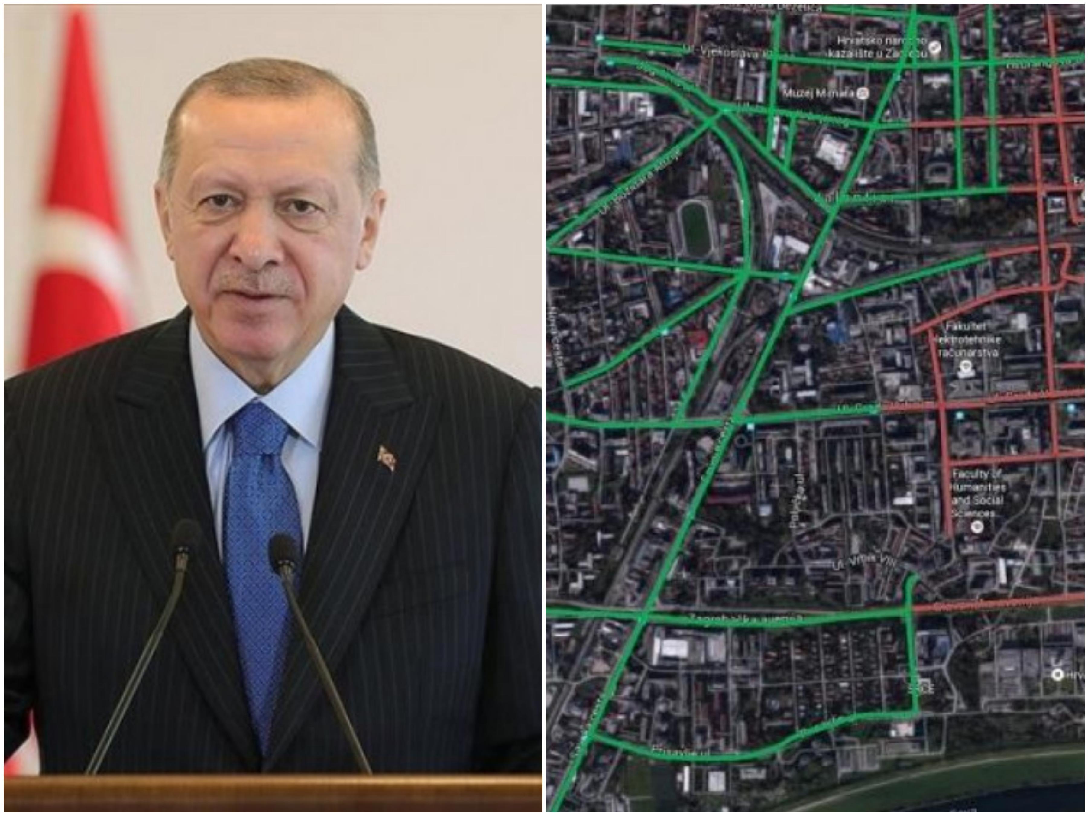 Zbog dolaska Erdoana posebna regulacija saobraćaja na području grada Zagreba