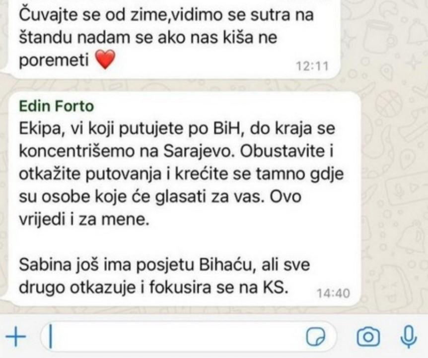 Prepiska razgovora na Whatsapp-u - Avaz