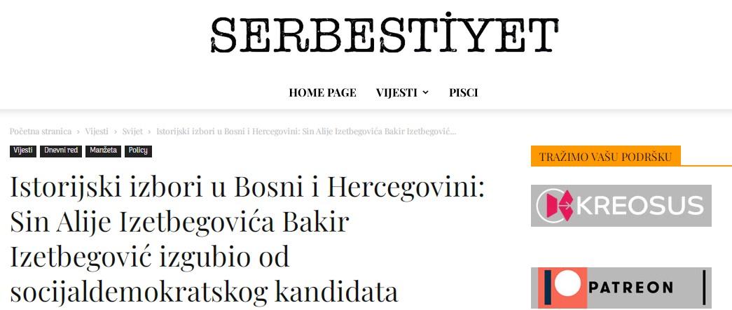 Turski mediji o izborima u BiH - Avaz