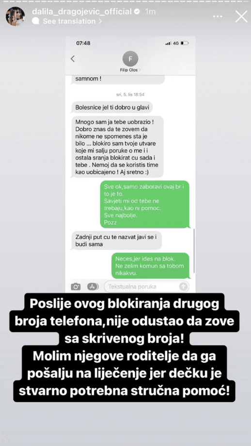 Dalila je na neke poruke i odgovorila - Avaz