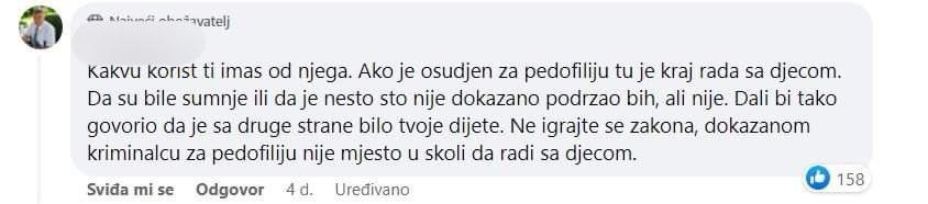 Komentar ispod objave - Avaz