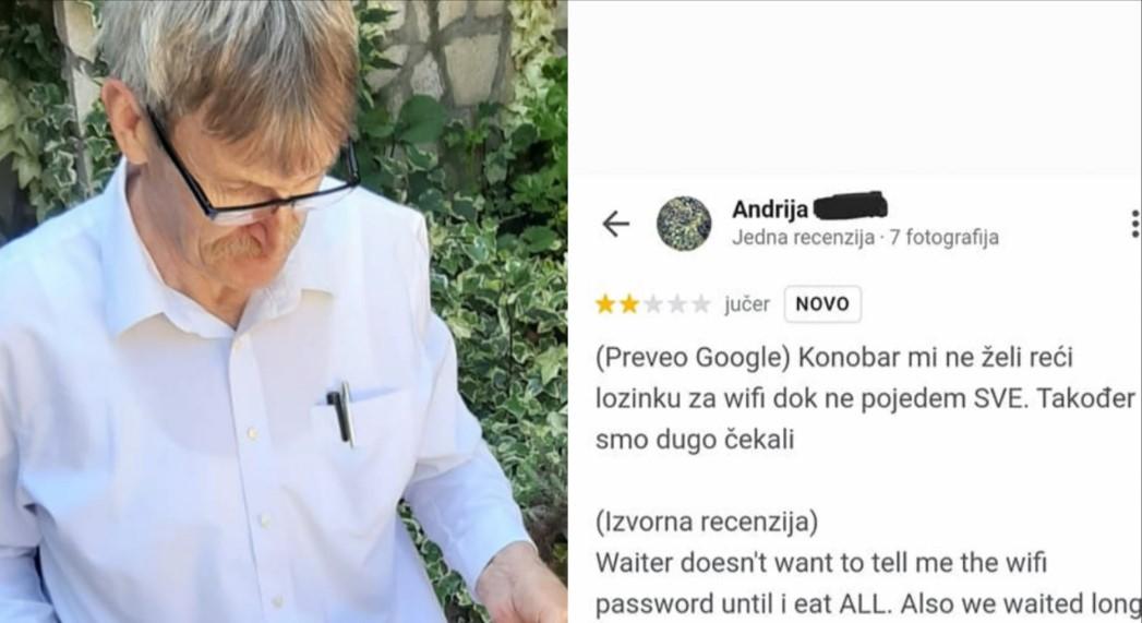 Dječak Andrija ocijenio dvojkom popularni restoran "Didov san" jer mu nisu dali šifru za internet