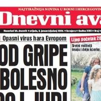 U današnjem "Dnevnom avazu" čitajte sve o gripi koja hara Evropom