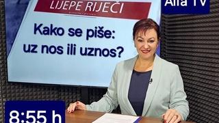 Kako se piše: uz nos ili uznos?