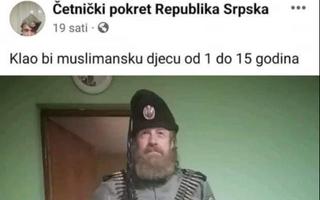 Skandalozan profil na Facebooku: Predstavlja se kao četnik i govori da bi klao muslimansku djecu!