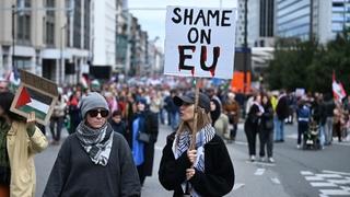 Desetine hiljada ljudi na protestima u Briselu: Pozivi na prekid vatre u Gazi i Libanu