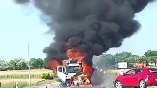 Vozač u Srbiji izgorio u automobilu nakon frontalnog sudara s kamionom iz Hrvatske