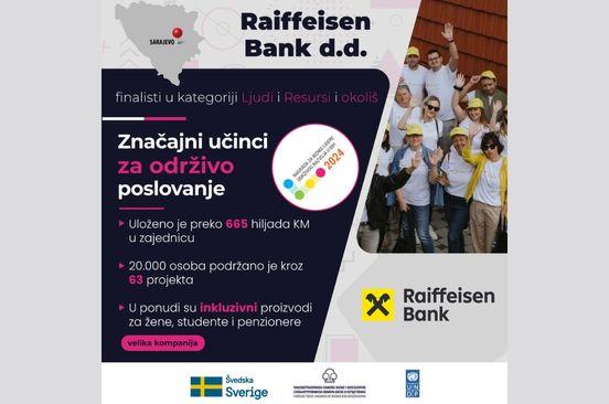 Raiffeisen banka je u top pet biznis lidera održivog razvoja  u BiH - Avaz