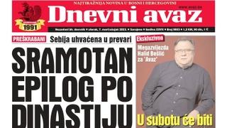 Danas u "Dnevnom avazu" čitajte: Sramotan epilog po dinastiju