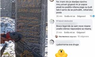 Burne reakcije nakon snimka Fahrudina koji brusi ime bivše žene s nišana očevog mezara: "Vidi se da je pijan i ovo uradio", "Degutantno", "Bolest"