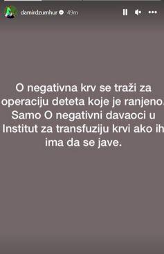 Objava Džumhura na Instagram storyju - Avaz