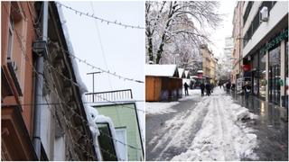 Video / Šetnja Ferhadijom kao igra na sreću: Hoće li vam snijeg pasti na glavu ili neće