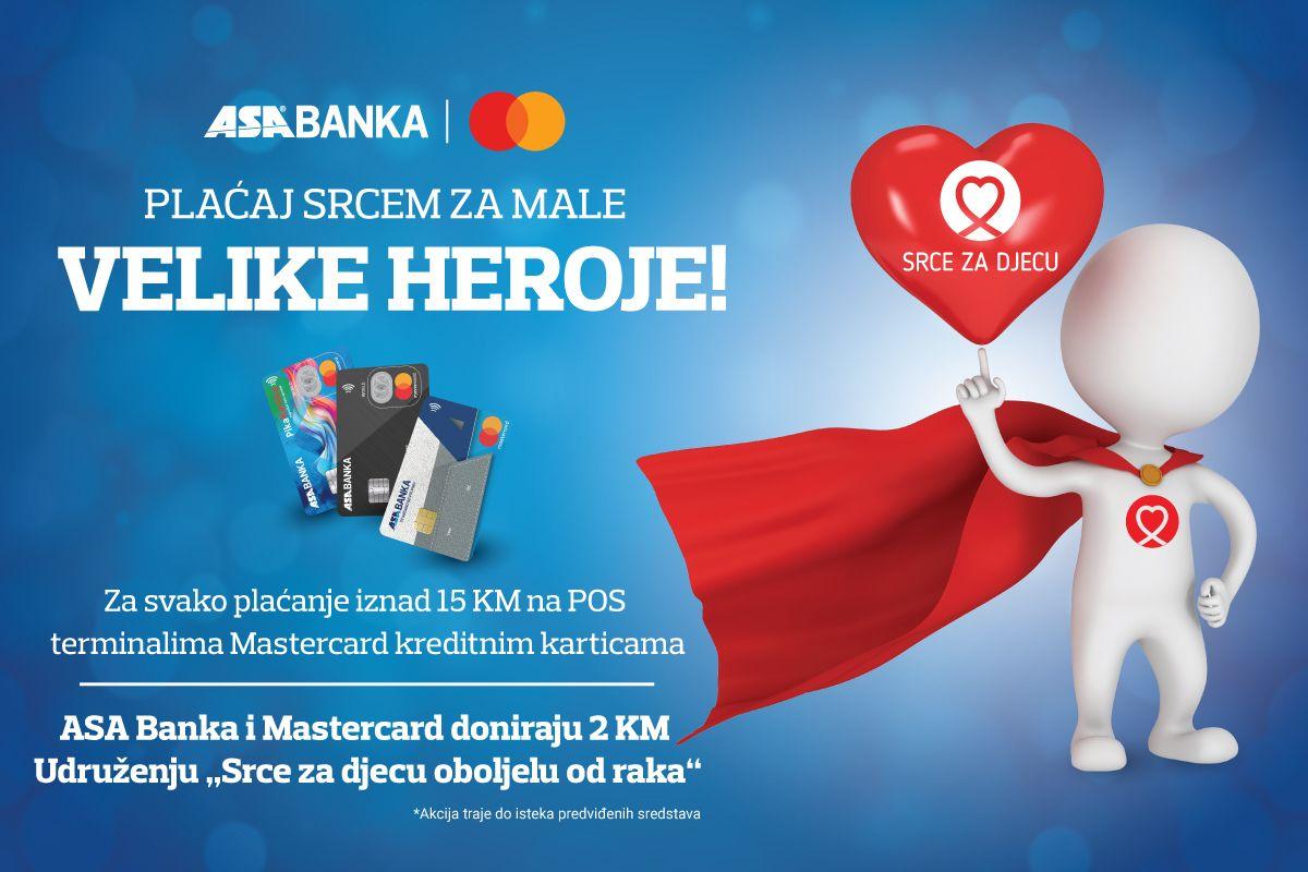 ASA Banka i Mastercard: Plaćaj srcem za male velike heroje!