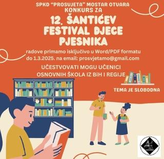 Raspisan natječaj za 12. izdanje Šantićevog festivala djece pjesnika